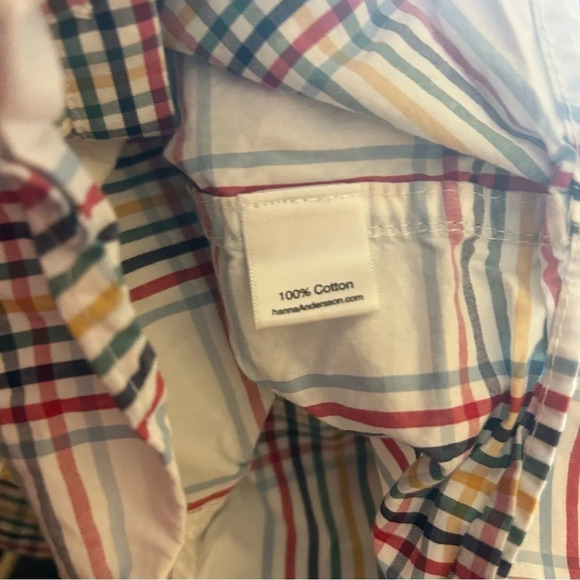 Hannah Andersson baby button down shirts lot of 2 6-12 months - Picture 7 of 12